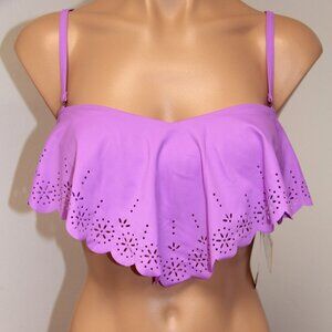 NWT Roxy Swimsuit TOP: Sz M Molded Bandeau Underwire Bra